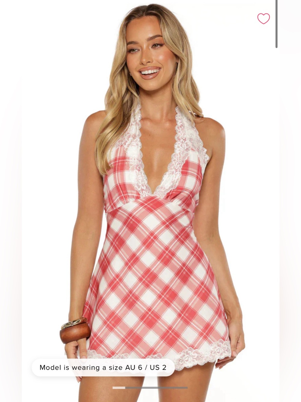 NWT US 6 Cassidy Red Plaid Print Mini Dress Beginning Boutique